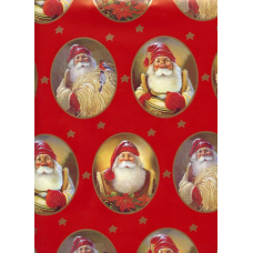 Gift Wrap Christmas Santas  23"x72"